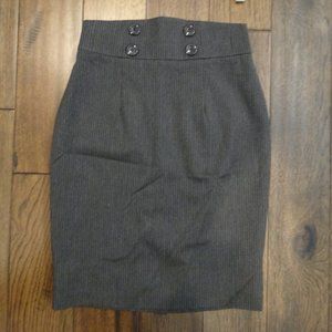 BEBE High Waist Pencil Skirt - Subtle Pinstripe